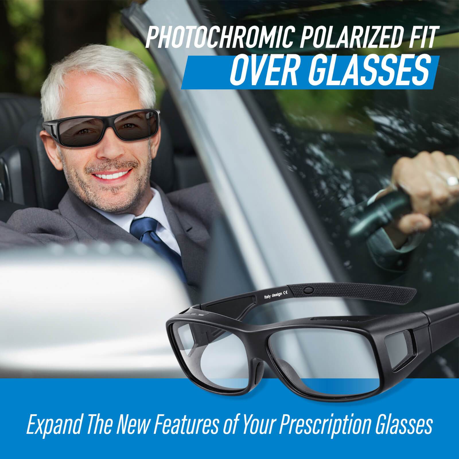 Bloomoak Fit Over Prescription Glasses,100% UV400 Protection/Anti-Glar